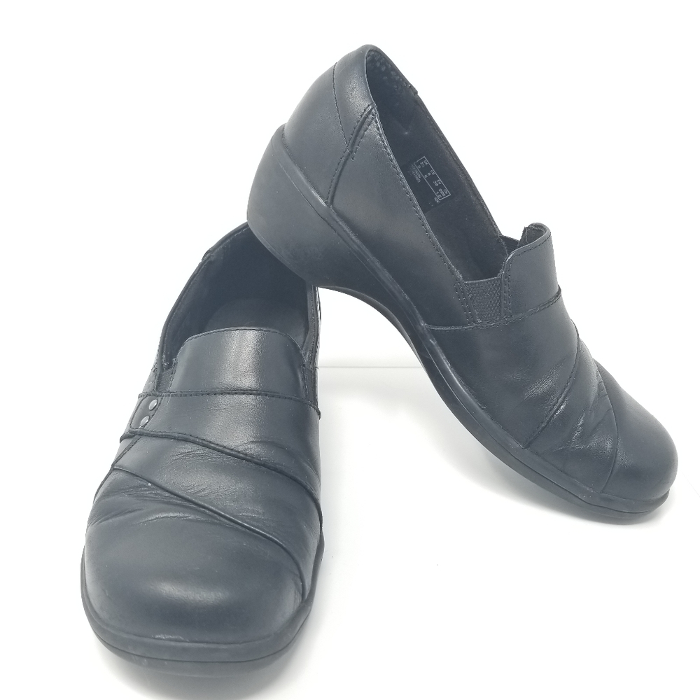Clark's Slip On Faux Monk Strap Leather Shoes